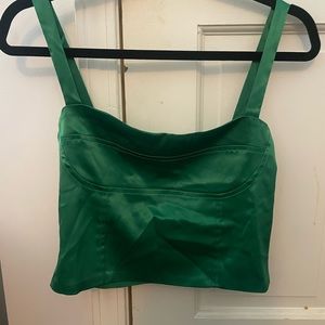 Cropped green top